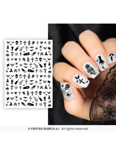 sticker para uñas sangriento 