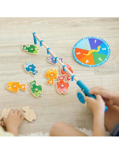 Juego De Pesca De Madera para Capturar Y