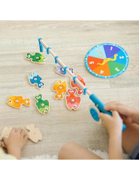 Juego De Pesca De Madera para Capturar Y