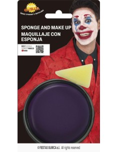 maquillaje con esponja morado