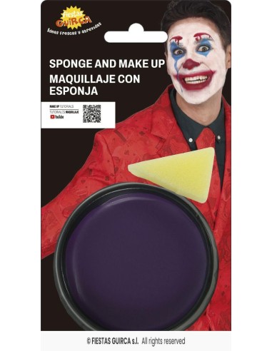maquillaje con esponja morado