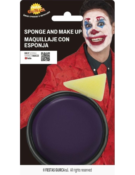 maquillaje con esponja morado