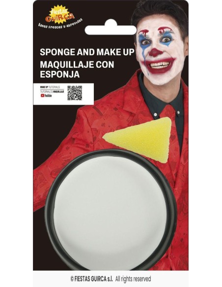 maquillaje con esponja blanco