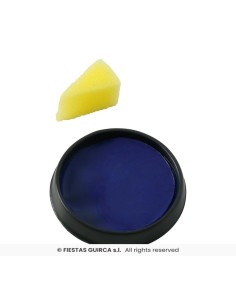 maquillaje con esponja azul oscuro 2