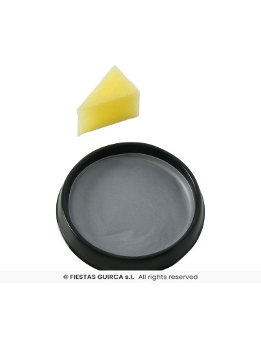 maquillaje con esponja plateado