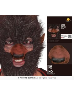 Nariz hombre lobo latex