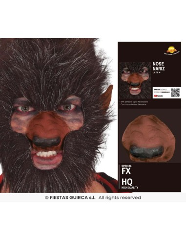 Nariz hombre lobo latex