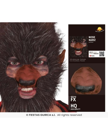 Nariz hombre lobo latex