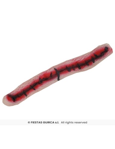 Cicatriz cosida cuello con adhesivo