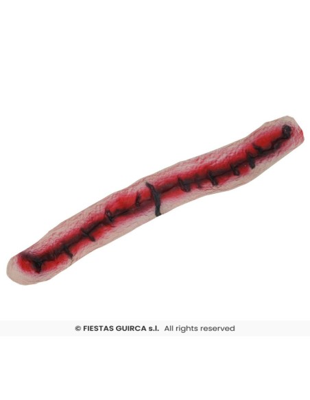 Cicatriz cosida cuello con adhesivo