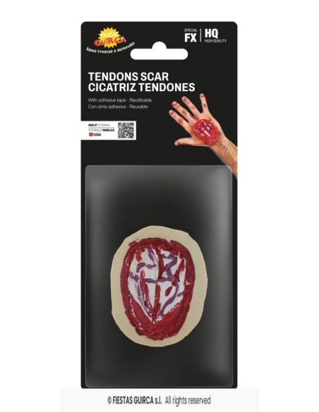Cicatriz tendones mano 10 cms, latex