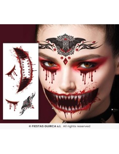 TATUAJE FACIAL VAMPIRO