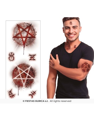 TATUAJE SATANICO 30X13 CMS