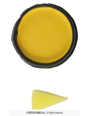 maquillaje con esponja amarillo