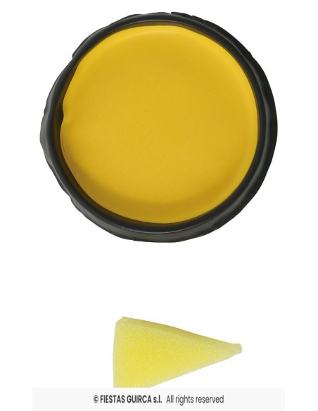 maquillaje con esponja amarillo