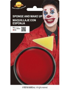 maquillaje con esponja rojo