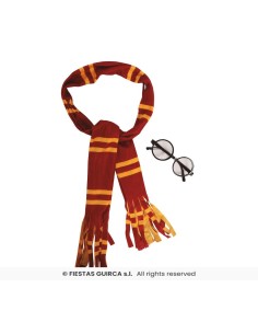 Conjunto mago harry- bufanda y gafas  2