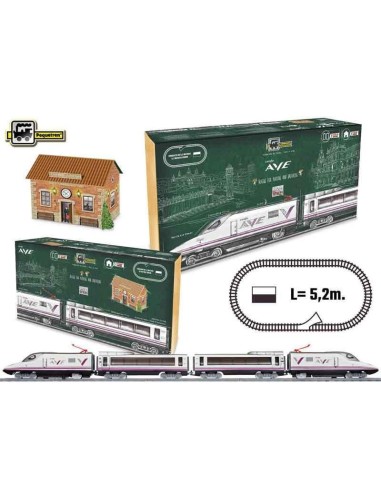 Tren Eléctrico Renfe AVE con Estación