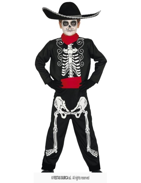 Disfraz Mariachi skeleton mexic 5-6 años