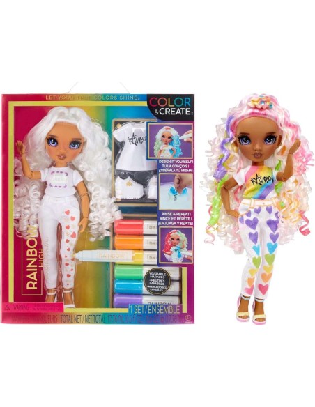 RAINBOW HIGH Colour & Create Muñeca Fash