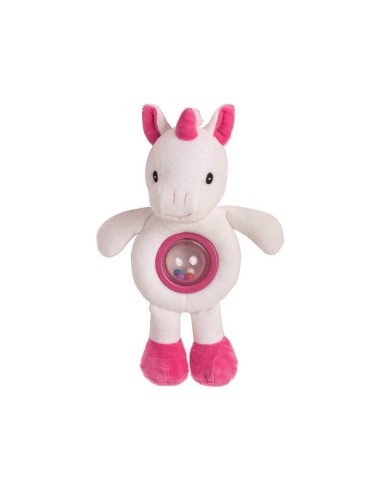 SONAJERO UNICORNIO ROSA 28CM
