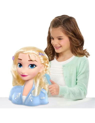 Cabeza de peinado básica de Elsa de Disn