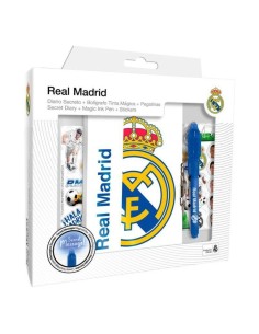 Diario con boligrafo magico real madrid