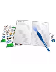 Diario con boligrafo magico real madrid 2