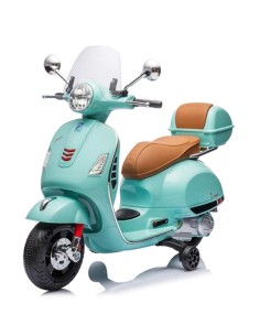 Moto Vespa GTS 12V Verde para Niños