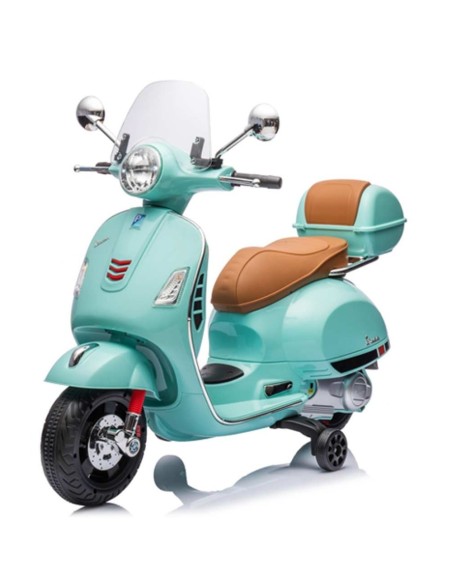 Moto Vespa GTS 12V Verde para Niños