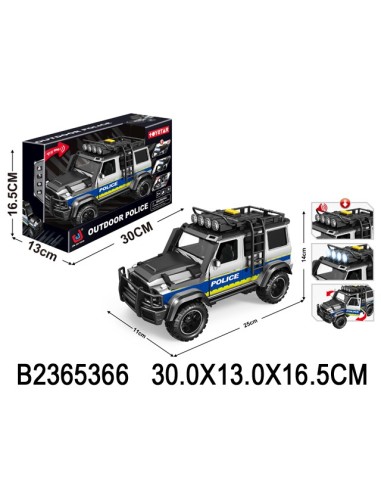 Todoterreno Policía 30 cm con Luces y So