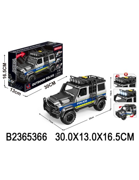 Todoterreno Policía 30 cm con Luces y So