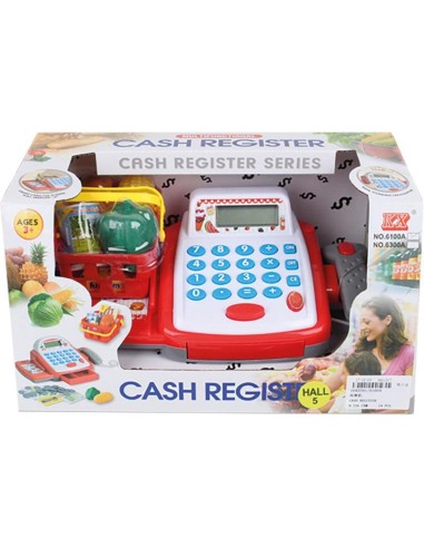 Caja Registradora Roja con Accesorios