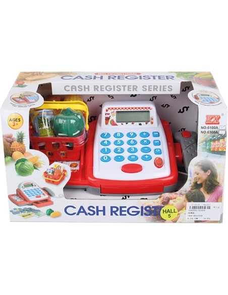 Caja Registradora Roja con Accesorios