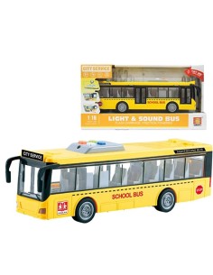 Autobús Escolar Amarillo de Fricción con