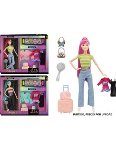 Caja Muñeca Anbibi Con Trajes Y Acc.