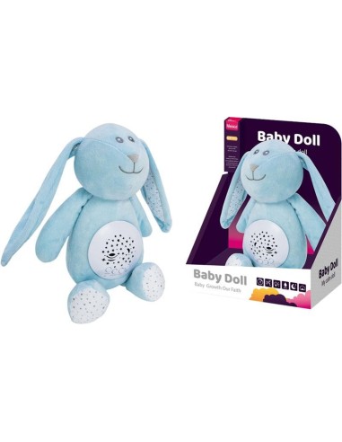 Conejito Azul Luminoso con Luz y Sonido 