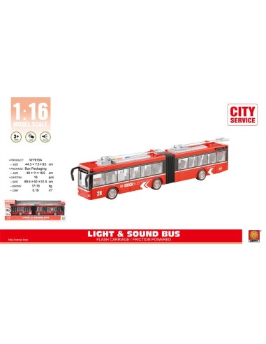 Autobus Doble Rojo Luces Y Sonido