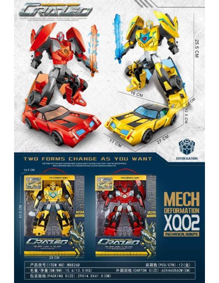 Transformer Crazed Samurai Std. Rojo