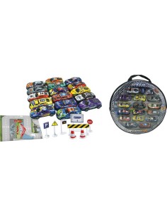 Estuche Rueda Con 16 Coches