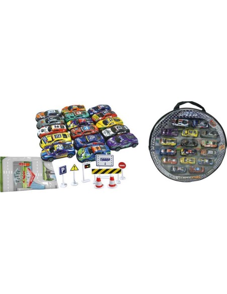 Estuche Rueda Con 16 Coches