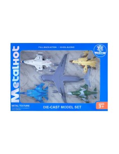 Set de 5 Aviones Metálicos Die-Cast 