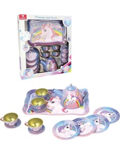 Juego de Te Metálico Unicornio con Bande