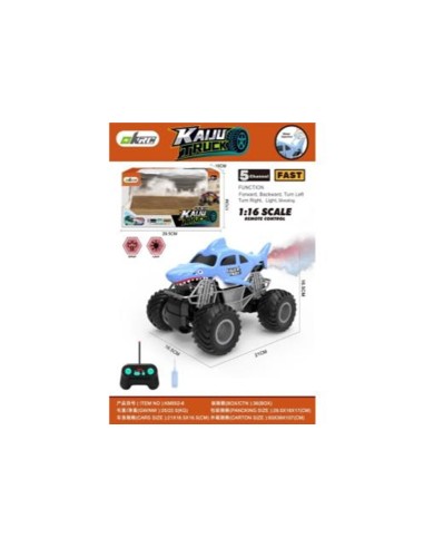 Rc Monster Shark Luces Sonidos Y Humo