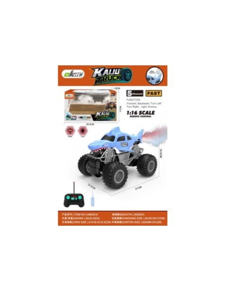 Rc Monster Shark Luces Sonidos Y Humo