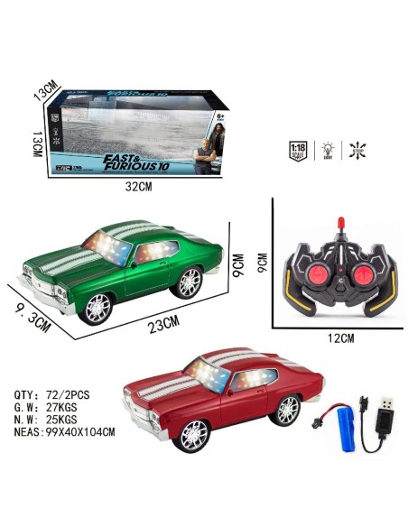 RC Coche Muscle Fast & Furious 1:18 – Co