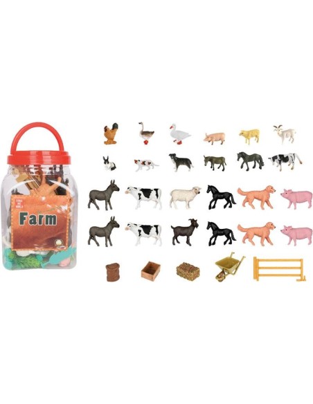 Bote de Animales de Granja 55 Piezas – S