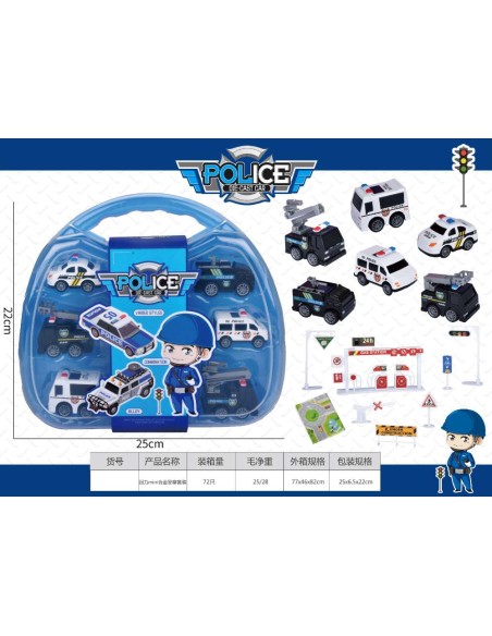 Maletin 6 Vehiculos Policia