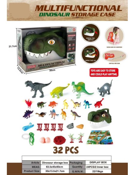 Cabeza Dinosaurio con Figuras – Set 32 P