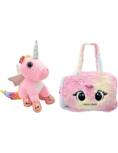 Bolso con Pony Unicornio 25 cm + Peluche